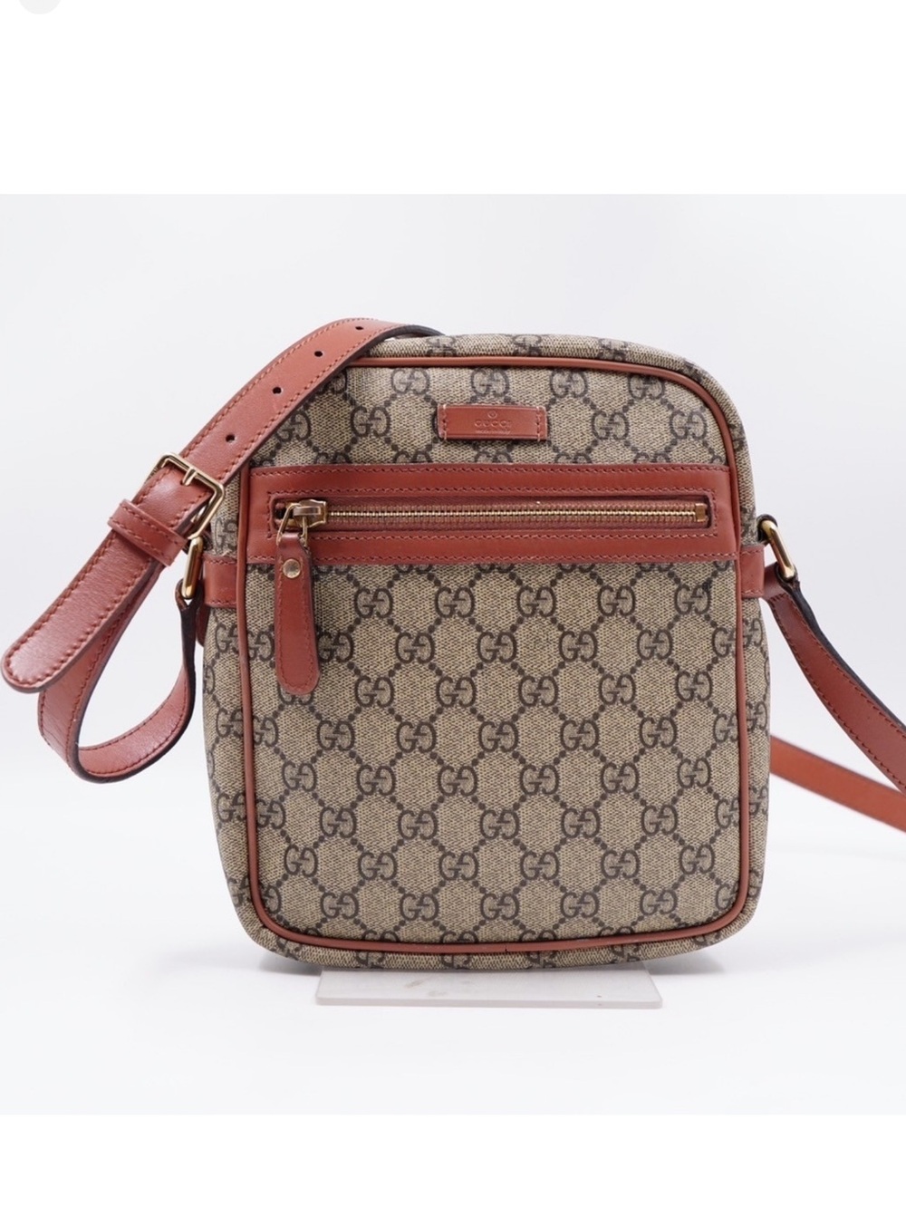 Gucci GG Plus Coated Canvas Small Messenger Bag